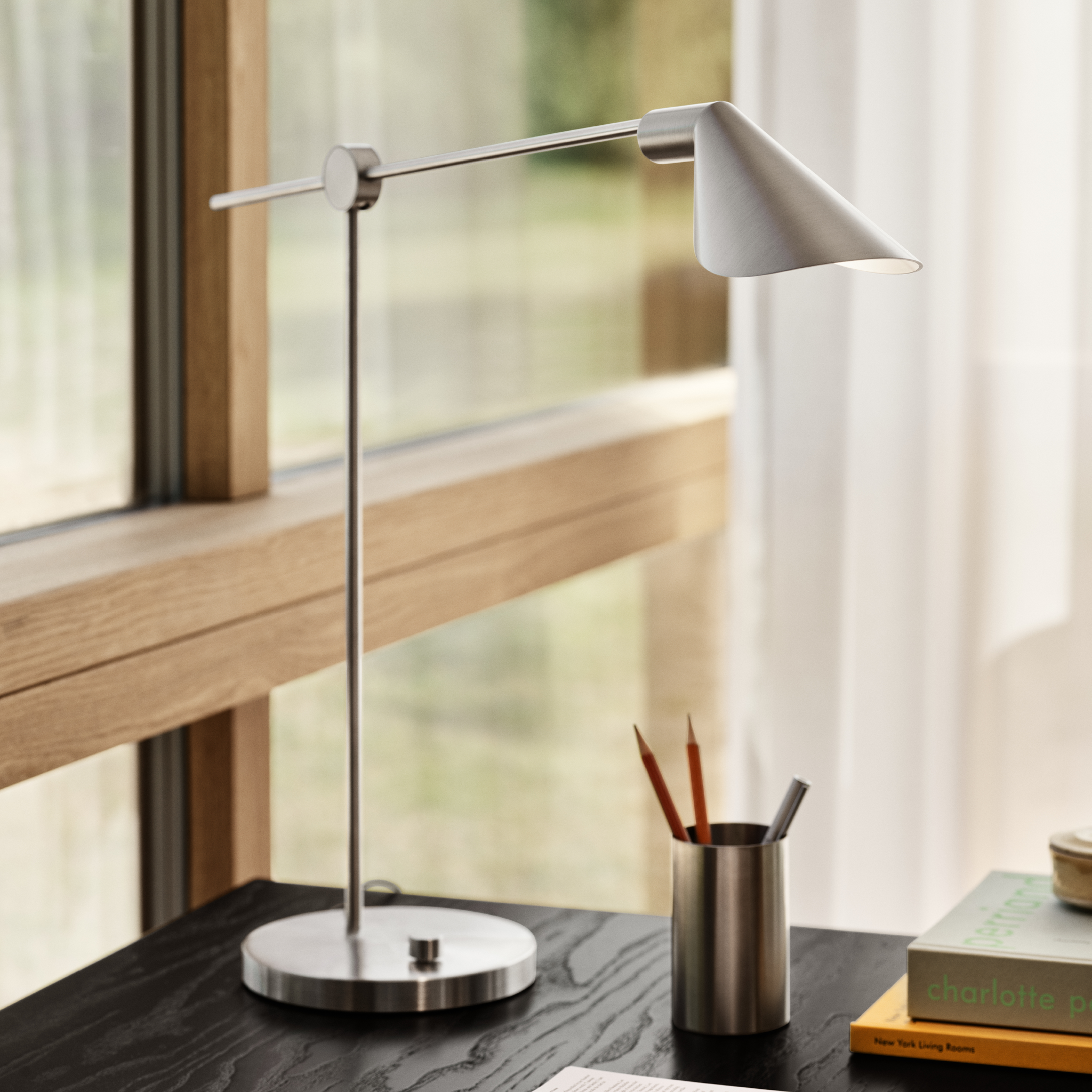 Fritz Hansen MS021 Bordlampe Stål (udstillingsmodel)
