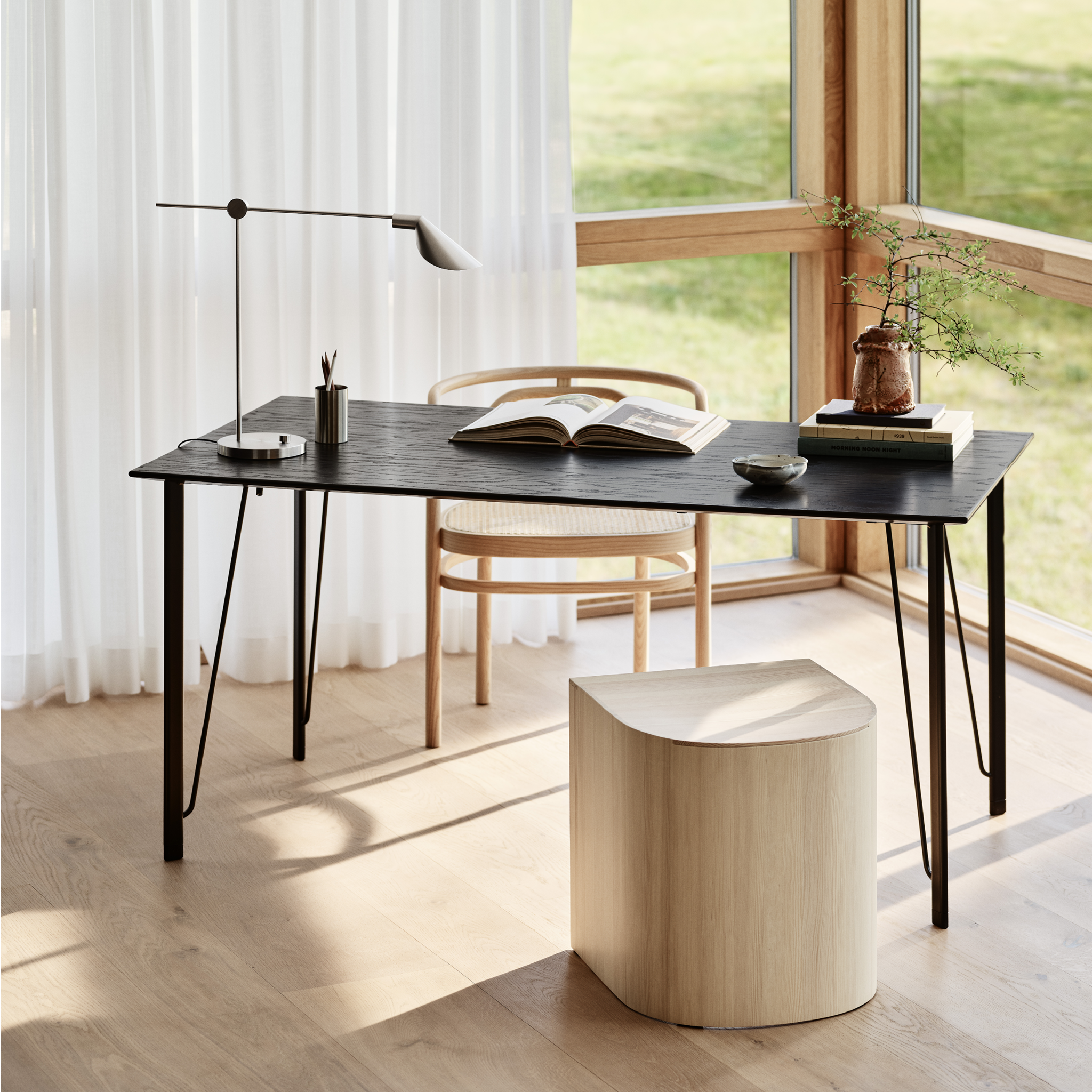 Fritz Hansen MS021 Bordlampe Stål (udstillingsmodel)